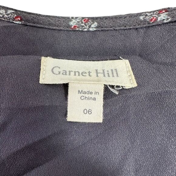 Garnett Hill Bohemian Flowy Floral Gray Casual Dress, 6 - Picture 9 of 14